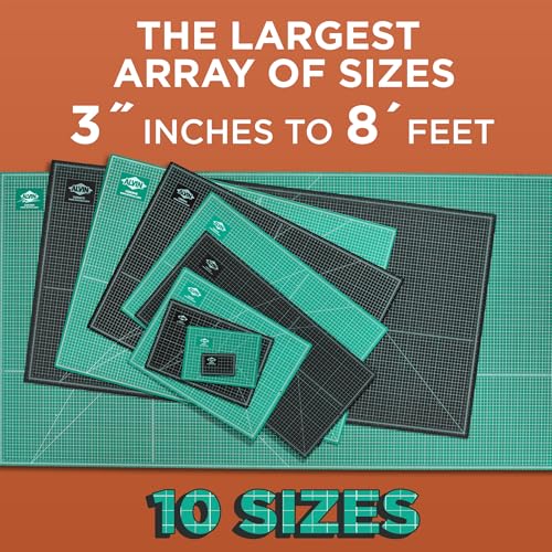 ALVIN GBM Self-Healing Cutting Mat 24 x 36 inch | Double-Sided Green/Black | 5-Layer Gridded Surface for Arts, Crafts and Sewing - Model GBM2436 - size: 36"L x 24"W