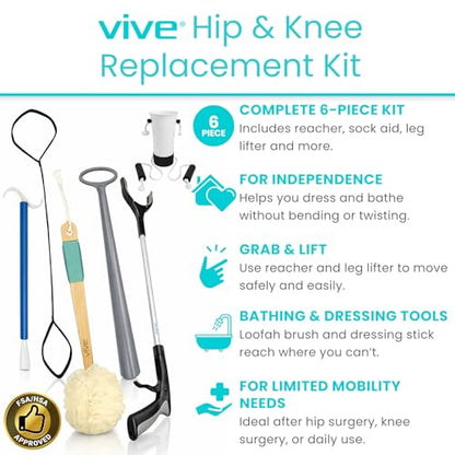 Vive Hip and Knee Replacement Kit (6 Pcs) - After Surgery Recovery Set