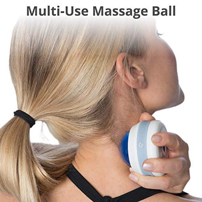 Body Back Massage Roller Ball - Body & Neck Massager for Muscle Recovery - color: Blue