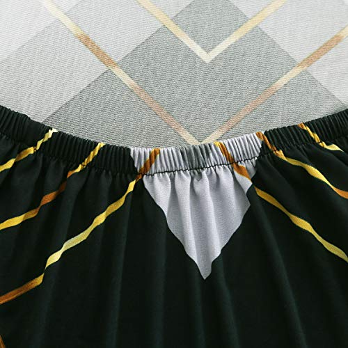 MIFXIN Armless Sofa Cover Futon Slipcover Stretch Elastic Folding Sofa Bed Non-Armrest Couch Furniture Protector Spandex Printed Washable Sofa Cover Without Armrest (Gold Rhombus) - color: Gold Rhombus