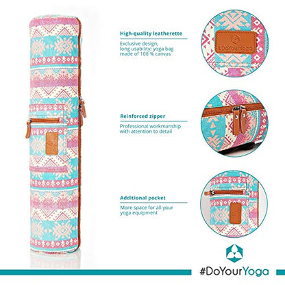 #DoYourYoga Full-Zip Exercise Yoga Mat Carry Bag with Multi-Functional Storage Pockets »Sunita« - color: PinkStyle