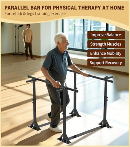 THOOUM Physical Therapy Parallel Bars - Adjustable Height and Width