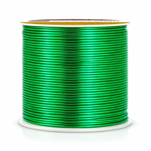 Mandala Crafts 18 Gauge Kelly Green Anodized Aluminum Craft Wire, 100 FT | Colored, Flexible, Bendable, for Bonsai, Armature, Sculpting, Wire Wrapping, Jewelry Making, Weather & Tarnish Resistant - color: Kelly Green, size: 18 Gauge
