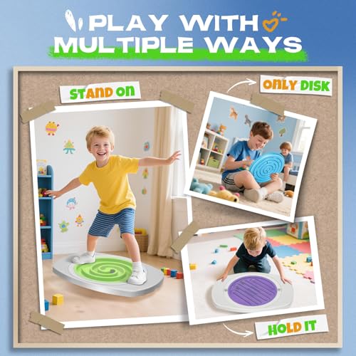 Balance Board Maze for Kids Sensory Training - 20" Wobble Board to Develop Coordination & Reduce Screen Time - 3 Difficulty Levels for More Fun - Maximum Load 130lbs - Meaningful Gift for Children