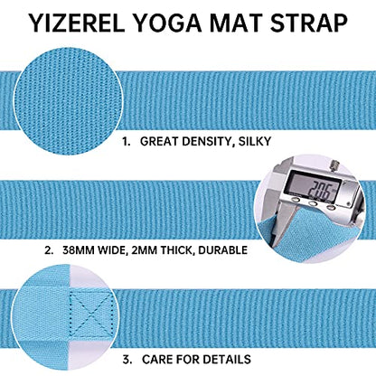 2 Packs Yoga Mat Strap for Carrying, Yoga Mat Carrier, Adjustable Yoga Mat Sling for Yoga Mat Exercise Mat - color: Black + Dark Purple
