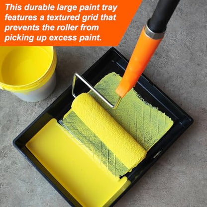 King Origin Paint Roller Kit with Extension Pole 4 Ft, 12 PCS | 9" & 4" Paint Rollers, Frame, Tray - Paint Supplies for Painting Walls, Home Interior, Painting Tool Kits - color: 4"&9" Rollers, 12-Pack