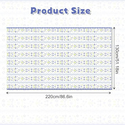 1Pc Blue Flowers Party Plastic Tablecloth 54 x 87 Inch Long Table Cover, Fresh Wildflowers Party Tablecover for Floral Theme Kids Baby Shower Birthday Dinner Picnic Kitchen Event - color: Blue Flowers
