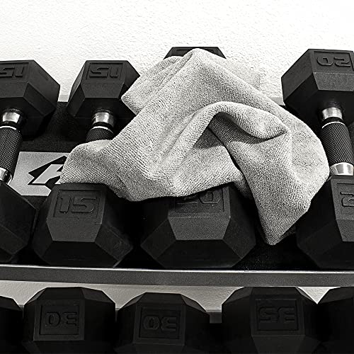 Eurow Microfiber Gym Towels, Super Absorbent & Quick Drying Sweat Towels for Fitness, Sports, Yoga, Workout, Sauna, Face & Equipment, Soft & Reusable,16x27 Inches, 6-Pack, Gray