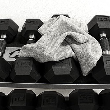 Eurow Microfiber Gym Towels, Super Absorbent & Quick Drying Sweat Towels for Fitness, Sports, Yoga, Workout, Sauna, Face & Equipment, Soft & Reusable,16x27 Inches, 6-Pack, Gray