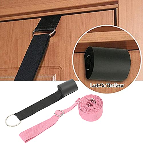 tchrules Door Leg Stretcher, Door Flexibility & Stretching Leg Strap - Great for Ballet Cheer Dance Gymnastics or Any Sport Leg Stretcher Door Flexibility Trainer Premium Stretching Equipment - color: pink