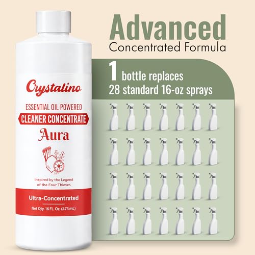 Aura Natural Cleaner Concentrate – Inspired by the legend of the Four Thieves Essential Oils, 16oz