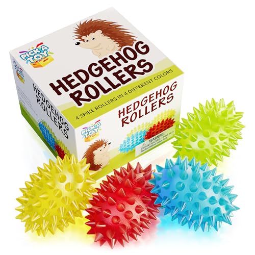 Spiky Balls Stim Toy 4 Pcs Set, Picking Desk Fidgets for Kids & Adults, ADHD Autism, Sensory Fidget Toys for School, Stress Relief and Boost Focus - size: 4 Pcs