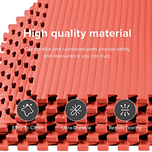 We Sell Mats 1 Inch Thick Martial Arts EVA Foam Exercise Mat, Tatami Pattern, Interlocking Floor Tiles for Home Gym, MMA, Anti-Fatigue Mats, 24 in x 24 in - size: 24 Square Feet (6 Tiles)