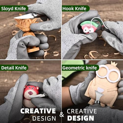 IMYMEE Wood Whittling Kit for Beginners-Complete Whittling Set with 4pcs Wood Carving Knives & 8pcs Basswood Wood Blocks-Perfect Wood Carving Kit Set-Includes Wood Carving Tools for Adults and Kids - color: 25pcs