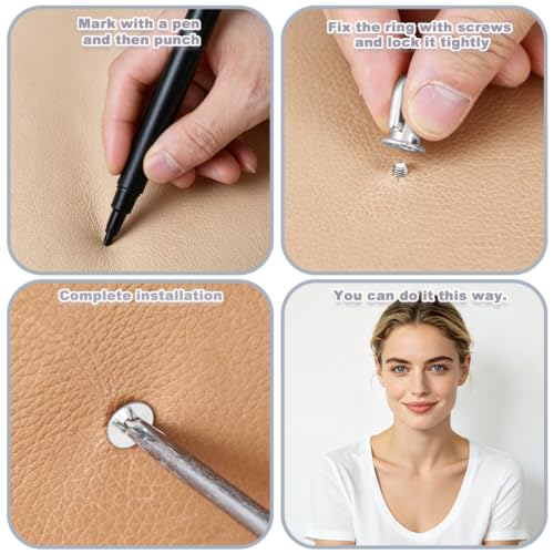 40Pcs D Rings for Purse,Metal D Rings for Bag Making, Purse Hardware for Handbags, Crossbody Straps, Leather Craft, DIY Bag Repair (Silver) - color: Silver
