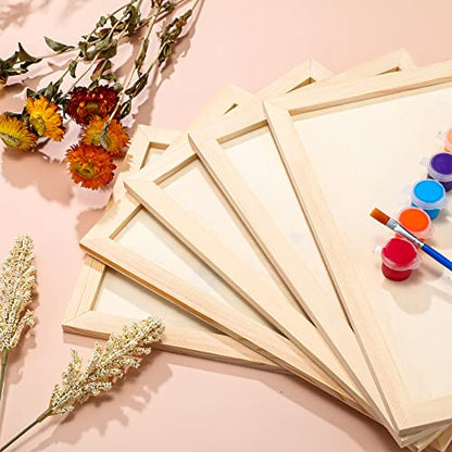 Youyole 10 Pack Unfinished Wood Canvas Panels Kit, 12 x 8 x 0.4 Inch | Wood Panels for Painting, Cradle Boards, for Painting, Pouring, Burning, Crafts, Epoxy Resin, Laser Engraving Cutting - size: 12 x 8 x 0.4 inches
