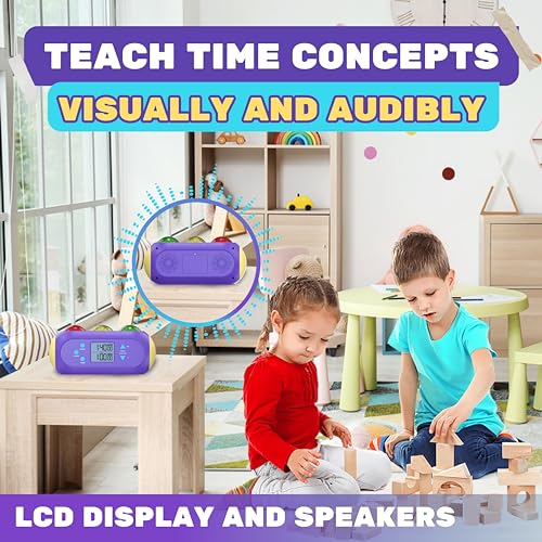 Visual Timer for Kids, Traffic Light Countdown with Light and Sound - ADHD | Toddler Classroom Timer, LCD Display, Red Yellow Green, Digital Timer for Home School, Teachers, Focus and Time Management