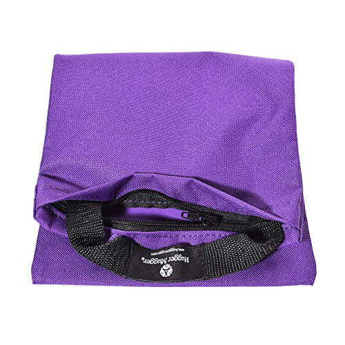 Hugger Mugger Unfilled 10lb Yoga Sandbag - Adds Weight to Your Poses, Zipper Cover, Sturdy Handle, Durable Material, Not Filled with Sand - color: Purple