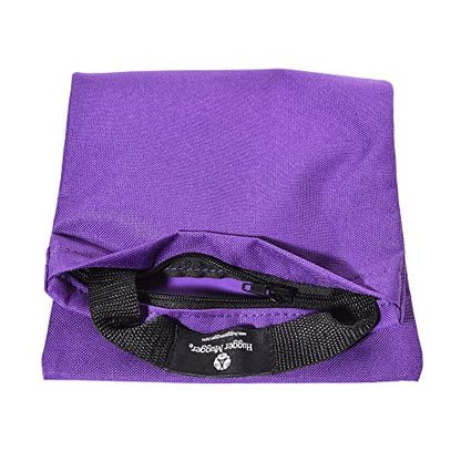 Hugger Mugger Unfilled 10lb Yoga Sandbag - Adds Weight to Your Poses, Zipper Cover, Sturdy Handle, Durable Material, Not Filled with Sand - color: Purple