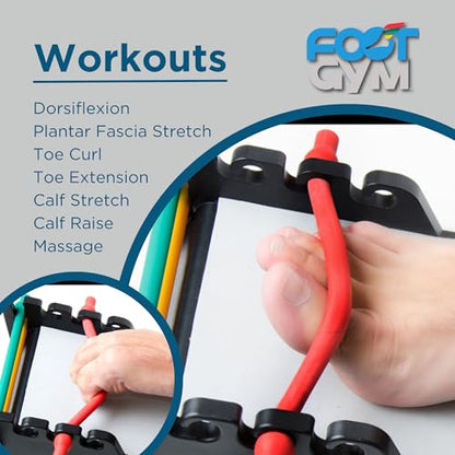 Foot Gym Recover and Treat Pain Related to Plantar Fasciitis, Achilles Tendonitis, shin splints, Foot Pain & Provide Rehab from Foot or Leg Injury with hot/Cold Massage Roller