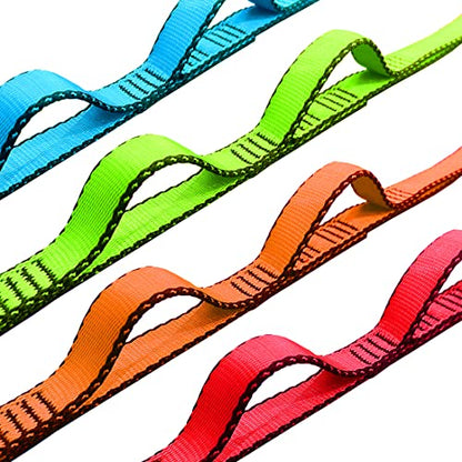 53 Inches Nylon Daisy Chains Rope Climbing Lanyard Straps Looped Strong Slings 23 kN Aerial Yoga Webbing - color: 2PCS Green