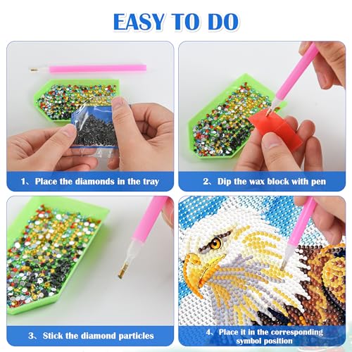 Leixonl Diamond Art Kits for Kids with Framed (7 in) Cartoon Animals DIY Gem Art Painting - Arts & Crafts Gifts for Beginners & Teens (1p-6 in-Eagle) - color: 1p-6 in-eagle