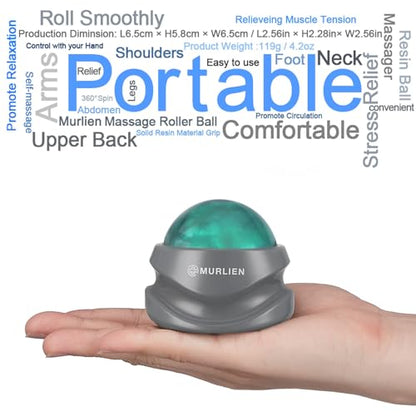 Massage Roller Ball, Tight and Sore Muscles Relief, Manual Massager, Alleviating Shoulder, Arms, Back, Legs, Calves or Muscle Tension - Green | Alleviating Shoulder, Arms, Back, Legs, Calves or Muscle Tension - Green - color: Green
