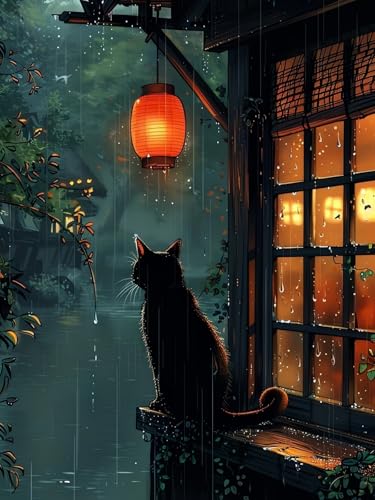 JYXSJYYD 5D DIY Cat Diamond Art Kits for Adults,11.8x15.8 inch | Full Round Drill Diamond Paintings Kits for Beginners,Paint by Diamonds Dot Gem Art Crafts,for Home Wall Art Decor - color: KM738-1