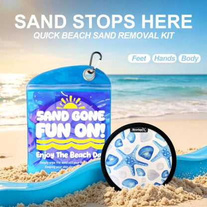 Sand Remover for Beach Towels - Soft Quick Clean Mitt for Kids & Adults | Removes Sand in Seconds,Gentle on Skin,Reusable & Washable,Beach Vacation Essential,Perfect for Beach, Pool & Camping - color: Starfish