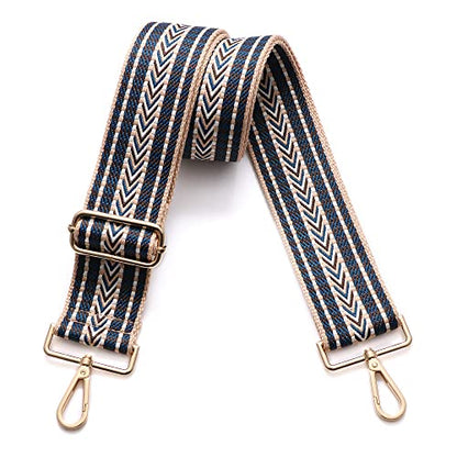 S-Jacorry Purse Strap Replacement Crossbody Wide Shoulder Strap Adjustable Canvas Straps Handbag Strap Replacement Belts - color: Gold Buckel-433