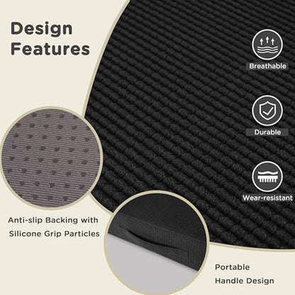 AddGrace High Density Recliner Cushion for Elderly 20x20in Black - color: Black