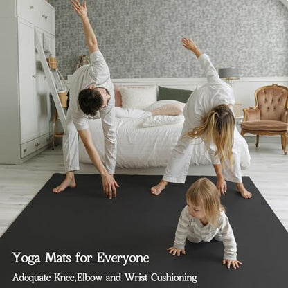 VTORY Extra Large Yoga Mat 6'x 4' - (6mm /8mm/12mm) - size: 6' x 4' x 1/2 in