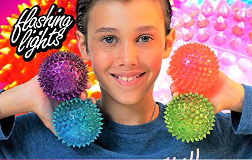 JA-RU Light Up Ball (1 Ball) Rubber Spiky Balls for Kids. Stress Relief Toy Autism Sensory Products. Dog Chew Toy Bulk Birthday Party Favors, Goodie Bag Stuffers. 699-1 - size: 1 Giant Ball