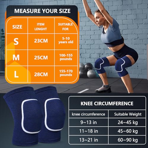 Volleyball Knee Pads for Dancers, Soft Breathable Knee Pads for Men Women Kids Knees Protective, Knee Brace for Volleyball Football Dance Yoga Tennis Running Cycling Workout Climbing - color: Blue, size: Small