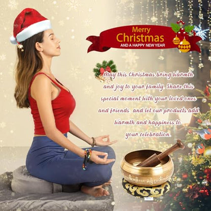 Hihealer Singing Bowl, Authentic Tibetan Sound Bowl for Yoga - color: Blue