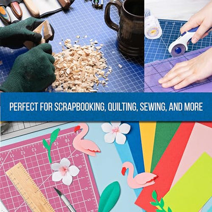 U.S. Art Supply 40"x60" Self-Healing Cutting Mat 5-Ply Pink/Blue | Double-Sided Pink/Blue Craft Mat, Non-Slip Cutting Mats for Crafts, Sewing, Quilting, Scrapbooking - color: Pink/Blue