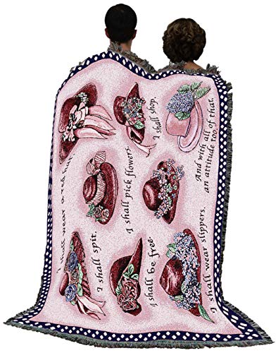 Pure Country Weavers Red Hat Society Blanket - Gift Tapestry Throw Woven from Cotton - Made in the USA (72x54) - color: Red Hat
