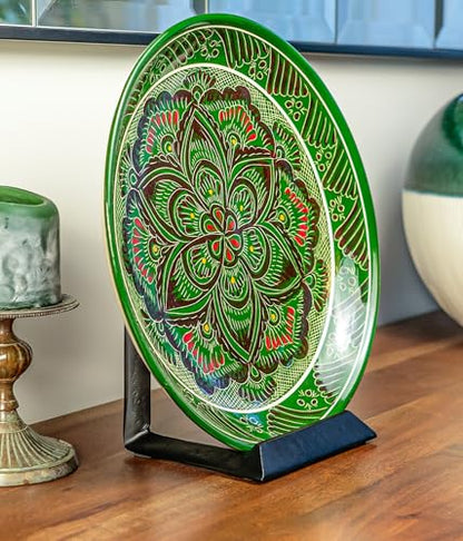 Red Co. 8” Decorative Metal Display Plate Stand and Art Holder Easel in Black Finish - color: Black