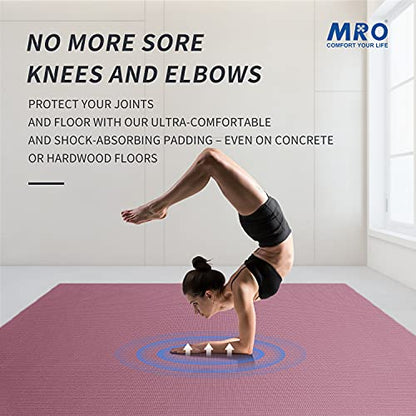 MRO Extra Large Yoga Mat, 12'x6'/9'x6'/7'x5'/6'x4' (9MM) - color: Purple, size: 7*5 FT