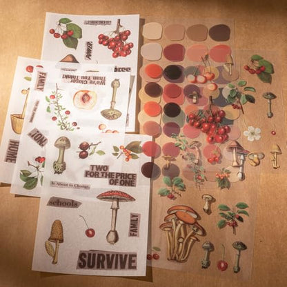 YagCu Scrapbook Kit for Beginners, Aesthetic Junk Journal Supplies, Scrapbooking and Journaling Materials, Bullet Journals Stationery, Planner DIY Arts Craft Paper, Women Adults - color: Plant