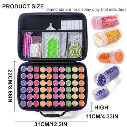 ZYNYXY 120 Slots Diamond Art Storage Container with Diamond Art Accessories and Tools, Portable Bead Storage Boxes for Diamond Painting Kits - size: Large