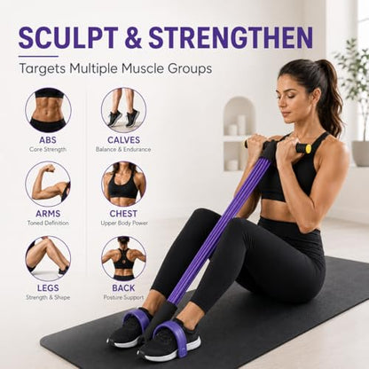 Pedal Resistance Bands with Handles - color: Black