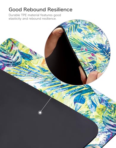 nuveti Suede TPE Yoga Mat High Density Non Slip Yoga Mats with Carrying Bag,72"x32" Extra Thick 8MM Exercise & Workout Mat for Yoga, Pilates and Fitness - color: Grass
