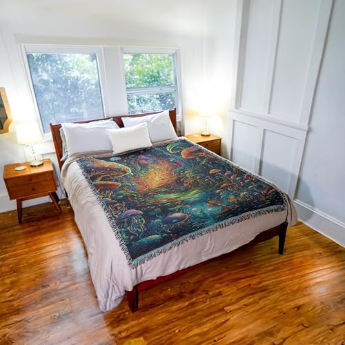 Pure Country Weavers First Journey by Claudia McKinney - Gift Tapestry Throw Blanket Woven from Cotton - Made in The USA (72x54) - color: First Journey, size: 72x54