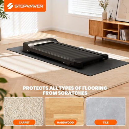 Stepwaver Walking Pad Mat, 68"x24", Treadmill Mat for Hardwood Floors | High Density, 1/4 Thickness, Foldable, Floor Protection for Bike, Elliptical, Treadmill, Walking Pad - size: 68"L x 24"W x 0.25"Th