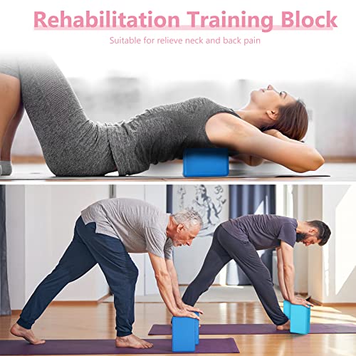 Wettarn 12 Pcs Yoga Blocks Bulk 9 x 6 x 4 Inch EVA Foam Supportive Yoga Brick Lightweight Soft Non Slip Gymnastic Blocks Yoga Pilates Accessories for Girls Women Beginners, Stretching and Meditation