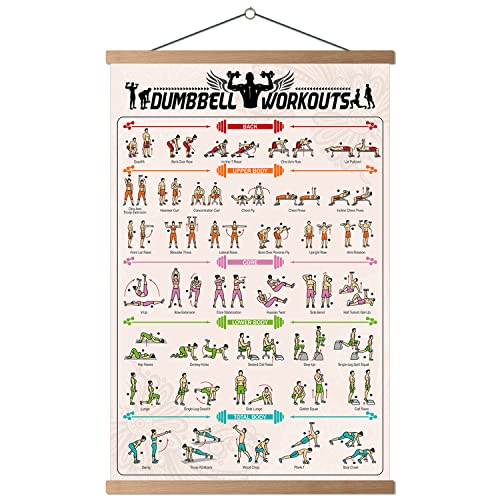 Gym Poster Decorative Painting Print on Canvas Living Room Posters Bedroom Wall Art 40x60cm with Frame - color: Dumbbell Poster
