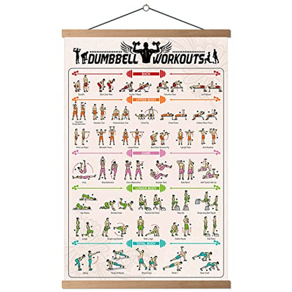 Gym Poster Decorative Painting Print on Canvas Living Room Posters Bedroom Wall Art 40x60cm with Frame - color: Dumbbell Poster