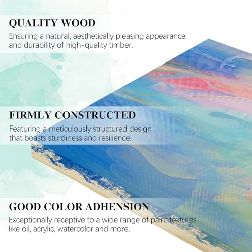 Aodaer 8 Pack Wood Panels 10 x 10 Inch Wooden Panels Canvas Unfinished Craft Wood Boards Panels for Art Crafts Acrylic and Oil Painting Pouring DIY Projects - size: 10 x 10 Inch