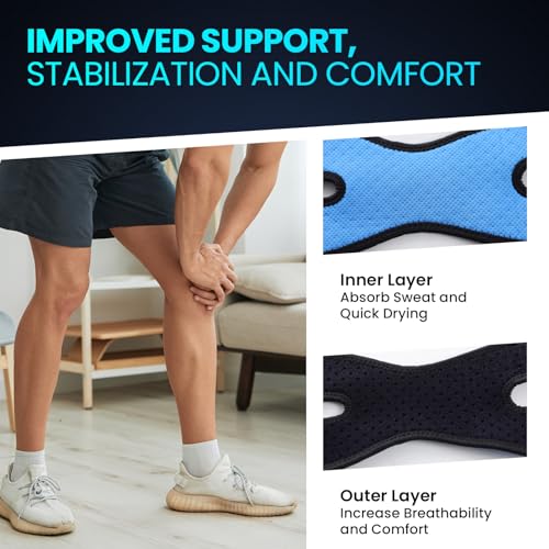 Welnove Patellar Tendon Support Strap - 2 Pack Knee Braces for Men and Women - Knee Pain Relief Adjustable Knee Strap for Running,Workout, Arthritis, Jumper, Tennis Injury Recovery (Black, S/M) - size: Small/Medium (Pack of 2)